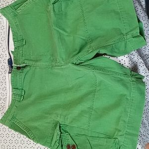 Green Cargo Polo Shorts